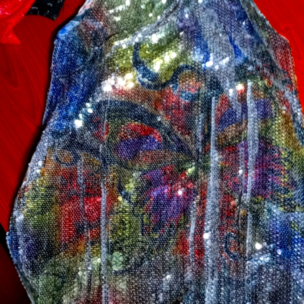 Sequined Butterfly Halter top